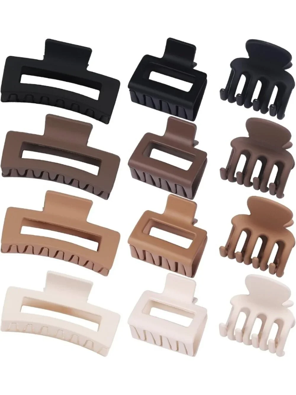 12 Pcs Hair Claw Clips Set for Women & Girls - Stylish Hair Accessories, 3